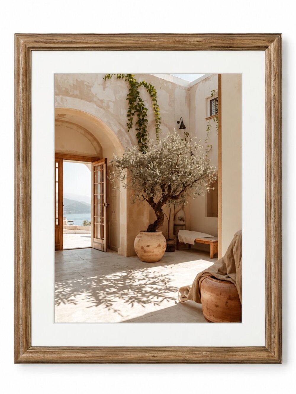 Mediterranean Olive Tree Wall Art Print 8x10 Neutral Decor